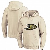 Men's Customized Anaheim Ducks Cream All Stitched Pullover Hoodie,baseball caps,new era cap wholesale,wholesale hats